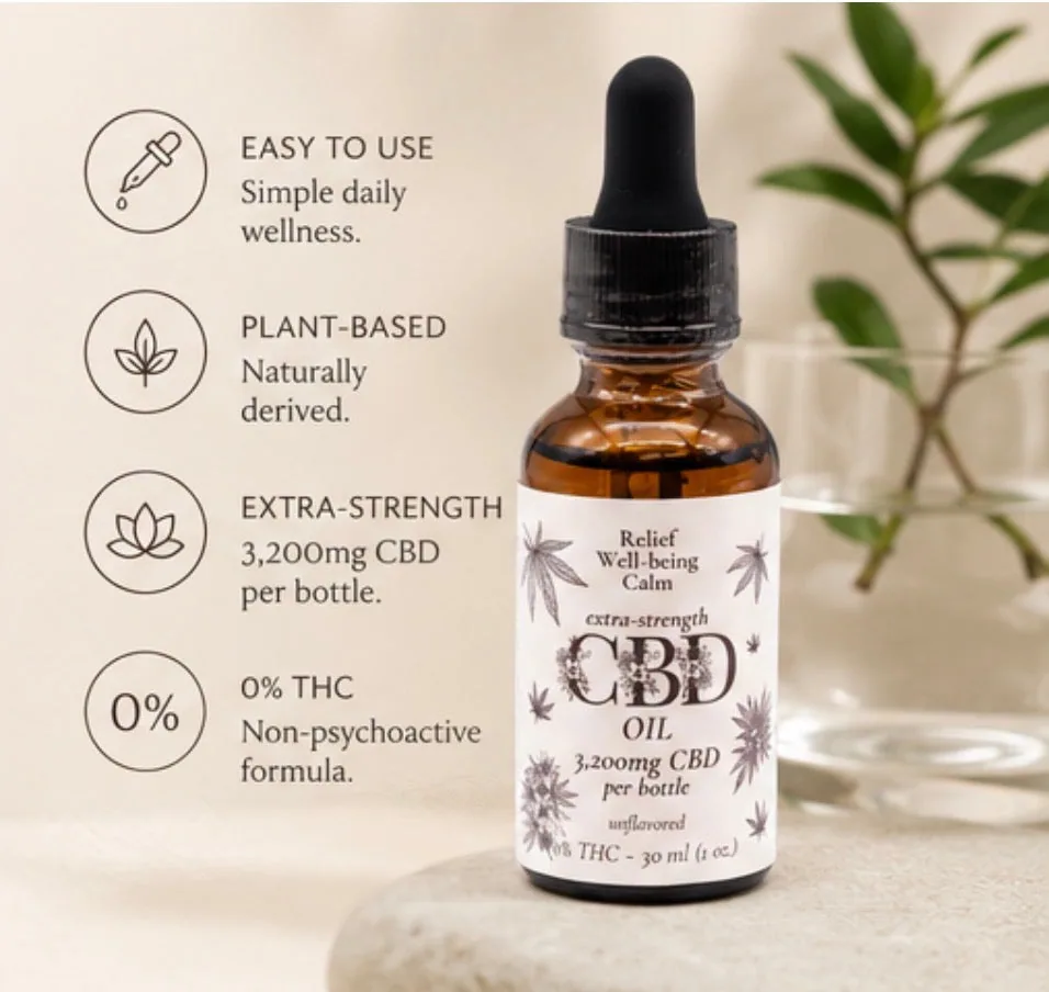 A taller crop of the bottle on a pale stone with the same four icons listing format and strength.